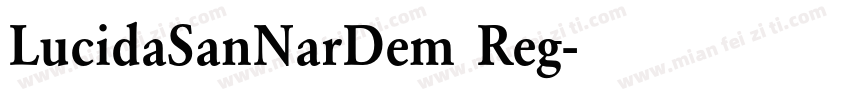 LucidaSanNarDem Reg字体转换